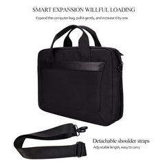 DJ06 Oxford Cloth Waterproof Wear-resistant Portable Expandable Laptop Bag for 15.6 inch Laptops, with Detachable Shoulder Strap, 15.6 inch