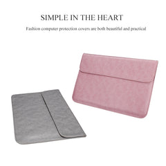 PU01S PU Leather Horizontal Invisible Magnetic Buckle Laptop Inner Bag for 15.4 inch laptops, with Small Bag, 15.4 inch with Small Bag