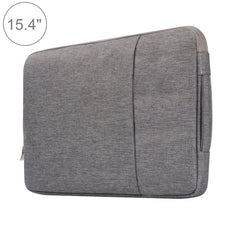 15.4 inch Universal Fashion Soft Laptop Denim Bags Portable Zipper Notebook Laptop Case Pouch for MacBook Air / Pro, Lenovo and other Laptops, Size: 39.2x28.5x2cm, 15.4 inch Grey, 15.4 inch Dark Blue, 15.4 inch Black