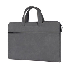 ST06 Waterproof PU Leather Zipper Hidden Portable Strap One-shoulder Handbag for 13.3 inch Laptops, with Suitcase Belt, ST06 13.3 inch Dark Gray, ST06 13.3 inch Pink, ST06 13.3 inch Light Grey