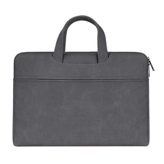ST06 Waterproof PU Leather Zipper Hidden Portable Strap One-shoulder Handbag for 14.1 inch Laptops, with Suitcase Belt, ST06 14.1 inch Dark Gray, ST06 14.1 inch Pink, ST06 14.1 inch Light Grey