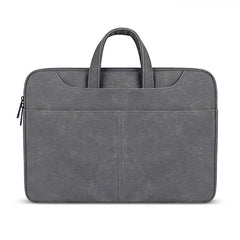 ST06S Waterproof PU Leather Zipper Hidden Portable Strap One-shoulder Handbag for 14.1 inch Laptops, with Magic Stick & Suitcase Belt, ST06S 14.1 inch Dark Gray, ST06S 14.1 inch Pink, ST06S 14.1 inch Light Grey