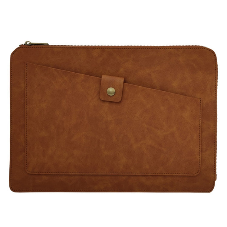 Universal Genuine Leather Business Laptop Tablet Zipper Bag For 13.3 inch and Below, 13.3 inch