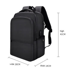 Polyester Laptop Backpack for Below 15 inch Laptops, with USB Interface Trunk Trolley Strap