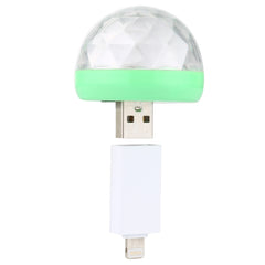 4W RGB USB LED Crystal Magic Ball Stage Light with 8 Pin Adapter, with 8 Pin Adapter