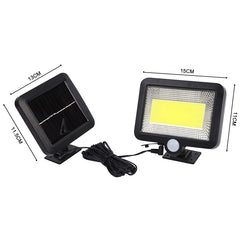 Solar Wall Light COB Separate Human Body Induction Garden Light Waterproof Outdoor Lighting Street Light, 100 COB