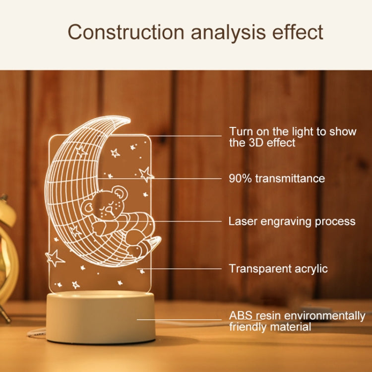 Castle In The Sky Shape Creative Crack Touch Dimming 3D Colorful Decorative Night Light with Remote Control, Castle In The Sky Shape