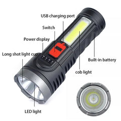 L-822 USB Rechargeable Floodlight Mini Portable LED Flashlight, L-822
