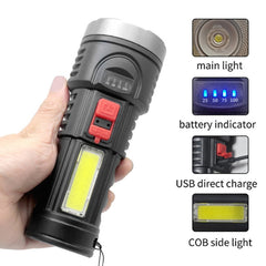L-822 USB Rechargeable Floodlight Mini Portable LED Flashlight, L-822