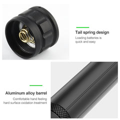 Short Style Micro USB Charging Outdoor Waterproof P70 + COB LED Flashlight, Support Power Display & Telescopic Focusing & 7-level Brightness Adjustment, P70