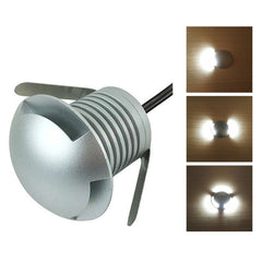 3W LED Embedded Polarized Buried Lamp IP67 Waterproof Turtle Shell Lamp Outdoor Garden Lawn Lamp, Warm Light 3000K Q3 Three-way Light, Warm Light 3000K Q3