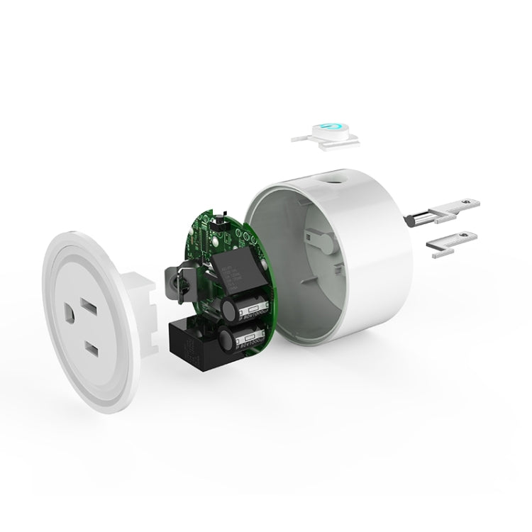 10A Round Shape WiFi Mini Plug APP Remote Control Timing Smart Socket Works with Alexa & Google Home, AC 100-240V, US Plug, 10A US Plug(Round Shape)