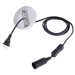 E14 Wire Cap Lamp Holder Chandelier Power Socket with Switch & Base & 1.5m Extension Cable, US Plug, E14