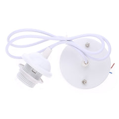 E27 Lamp Holder DIY Ceiling Chandelier Light Bulbs Screw Base Socket, Cable Length: 1m, with Base