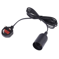 E27 Wire Cap Lamp Holder Chandelier Power Socket with 1.8m Extension Cable, Big UK Plug, Big UK Plug, 1.8m