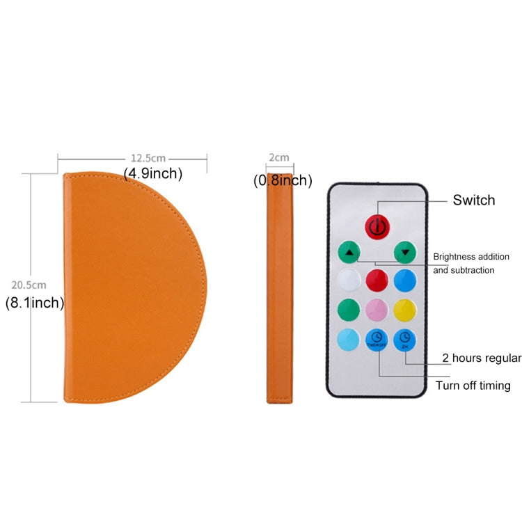 Creative Portable USB Charging Semicircle Night Light with Remote Control, Semicircle (Brown), Semicircle (Blue)