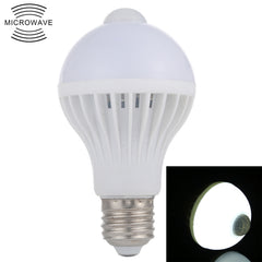 E27 7W 16 LEDs SMD 5730 450LM Infrared Motion Sensor LED Light Bulb, Sensor Distance: 4-6m, AC 220V, E27 7W White Light