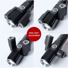 KS-738 USB Charging Waterproof T6+XPE Zoomable LED Flashlight with 4-Modes, KS-738