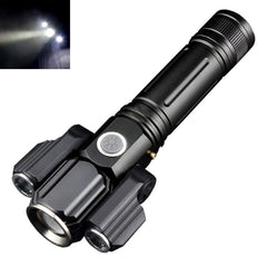 KS-737 USB Charging Waterproof T6+XPE Zoomable LED Flashlight with 4-Modes, KS-737