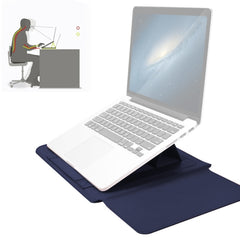 4 in 1 Universal Waterproof PU Leather Laptop Liner Bag with Handle & Stand & Pen Holder + 2 Winders + Mouse Bag + Charger Bag Set for 17 inch Laptops, 17 inch