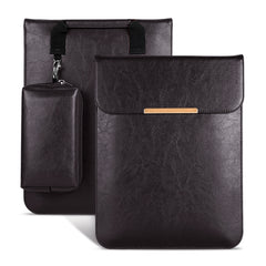 13.3 inch Laptop 2 in 1 PU Leather Sleeve Liner Bag with Mouse Storage Bag