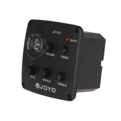 JOYO JE-303 Guitar Pickup 3-Band EQ Preamp Tuner Pickup Equalizer with Tuning Function, JE-303