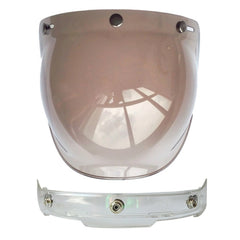 Soman Motorcycle Bubble Visor Open Face Helmet Visor Helmet Windshield Shield with Transparent Frame