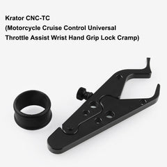 MB-OT312-BK Universal Motorcycle Modified Aluminum Throttle Control Clip Auxiliary Handle Fixed Clip Set, MB-OT312-BK
