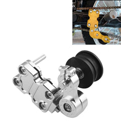 HC154 Motorcycle Modified Accessories Universal Aluminum Alloy Chain Adjuster, Aluminum Alloy Black, Aluminum Alloy Silver