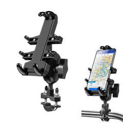 U-shaped Bolt Ball-Head Motorcycle Handlebar Multi-function Eight-jaw Aluminum Phone Navigation Holder Bracket, Width of Phone: 6.5-10.2cm  , U-shaped Bolt
