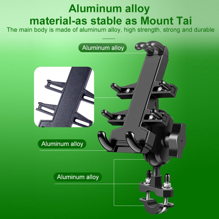 Tilt Rearview Mirror Screw Hole Ball-Head Motorcycle Eight-jaw Aluminum Phone Navigation Bracket, Rearview Mirror Screw Hole