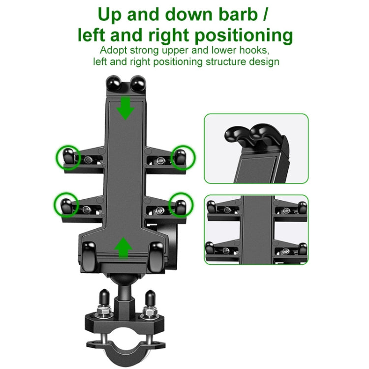 Tilt Rearview Mirror Screw Hole Ball-Head Motorcycle Eight-jaw Aluminum Phone Navigation Bracket, Rearview Mirror Screw Hole