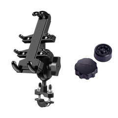 U-shaped Bolt Ball-Head Motorcycle Handlebar Multi-function Eight-jaw Aluminum Phone Navigation Holder Bracket with Anti-theft Knobs, U-shaped Bolt+Anti-theft Knobs