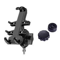 M8 Bolt Ball-Head Motorcycle Multi-function Eight-jaw Aluminum Phone Navigation Bracket with Anti-theft Knobs, M8 Bolt+Anti-theft Knobs