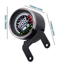Universal Motorcycle Modified Multi-functional LED Digital Meter Indicator Light Tachometer Odometer Speedometer Oil Meter, LED Digital Meter
