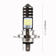 H4 DC12V / 7.4W Motorcycle LED Headlight with 24LEDs SMD-3030 Lamp Beads, H4 Style 1 (White Light), H4 Style 1 (Yellow + White)