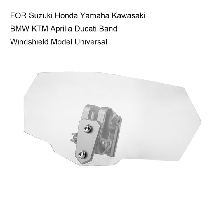 MB-WE024 Universal Motorcycle Modified Acrylic Heightened Windshield, MB-WE024(White)