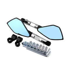Modified Motorcycle Aluminium Alloy Rhombus Reflective Light Side Rearview Mirror