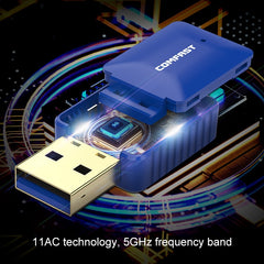COMFAST CF-726B 650Mbps Dual-band Bluetooth Wifi USB Network Adapter Receiver, CF-726B