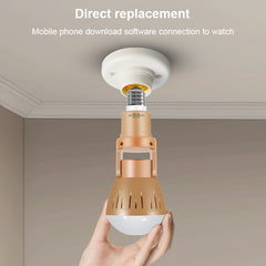 DP3 1.3 Megapixel Panoramic Universal Light Bulb Camera Mobile Phone Remote Installation Home Network HD Monitoring, 1.3 Megapixel Panoramic