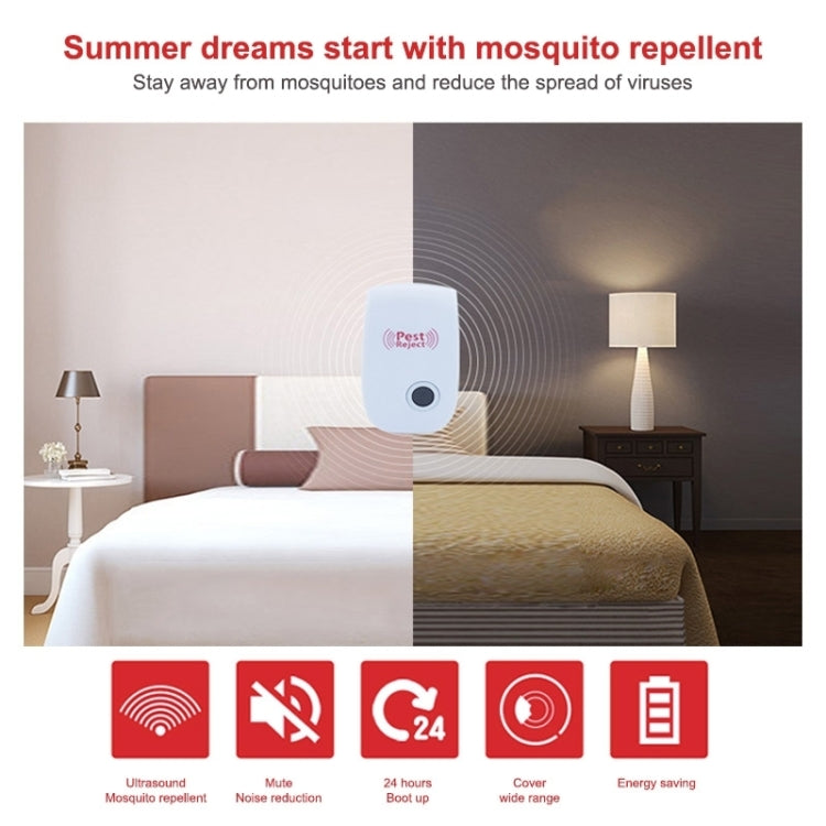 6 in 1 Ultrasonic Electronic Cockroach Mosquito Pest Reject Repeller, US Plug, 6pcs/Pack Ultrasonic Repeller UK Plug, 6pcs/Pack Ultrasonic Repeller AU Plug, 6pcs/Pack Ultrasonic Repeller US Plug, 6pcs/Pack Ultrasonic Repeller EU Plug