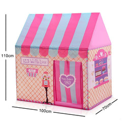 Household Children Printing Play Tent Small Game House with Mat, with Mat (Light Pink), with Mat (Black White), with Mat (Pink)