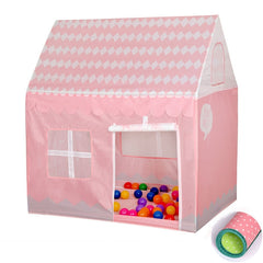 Household Children Printing Play Tent Small Game House with Mat, with Mat (Light Pink), with Mat (Black White), with Mat (Pink)