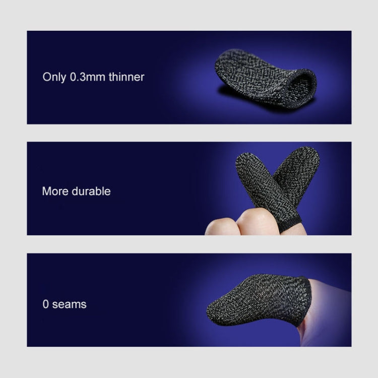 10 PCS Nylon + Conductive Fiber Non-slip Sweat-proof Mobile Phone Game Touch Screen Finger Cover for Thumb / Index Finger