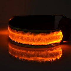 LED Flash Safety Reflective Nylon Light Rechargeable Sports Wrist Belt, Rechargeable Yellow, Rechargeable Green, Rechargeable Blue, Rechargeable Red