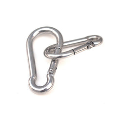M12 Stainless Steel Carabiner Spring Hook Multi-tool Mountaineering Buckle Lock Camping Hook Rope, Inner Diameter: 11.73mm, M12