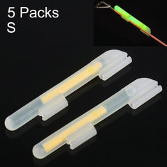 5 Packs OCEAN SUN Clip-On Luminous Float Night Fishing Light Stick, S, Fits Rod Tip 1.5-1.9mm, Clip-On, S