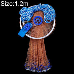 American Easy Throw Cast Net Fishing Mesh Fishing Tackle, 1.2m Tire Cords, 1.2m Monofilament, 1.5m Tire Cords, 1.5m Monofilament