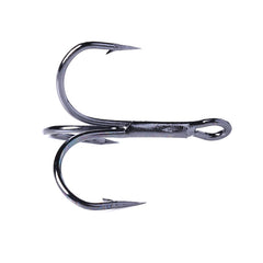 HENGJIA 20 PCS Classic Black High Carbon Steel Fishing Three-jaw Treble Hooks, 6# FH022
