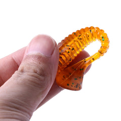 HENGJIA SO0205P 5 PCS 8cm/5g  Screw Tail Soft Fishing Lure Artificial Baits, SO0205P